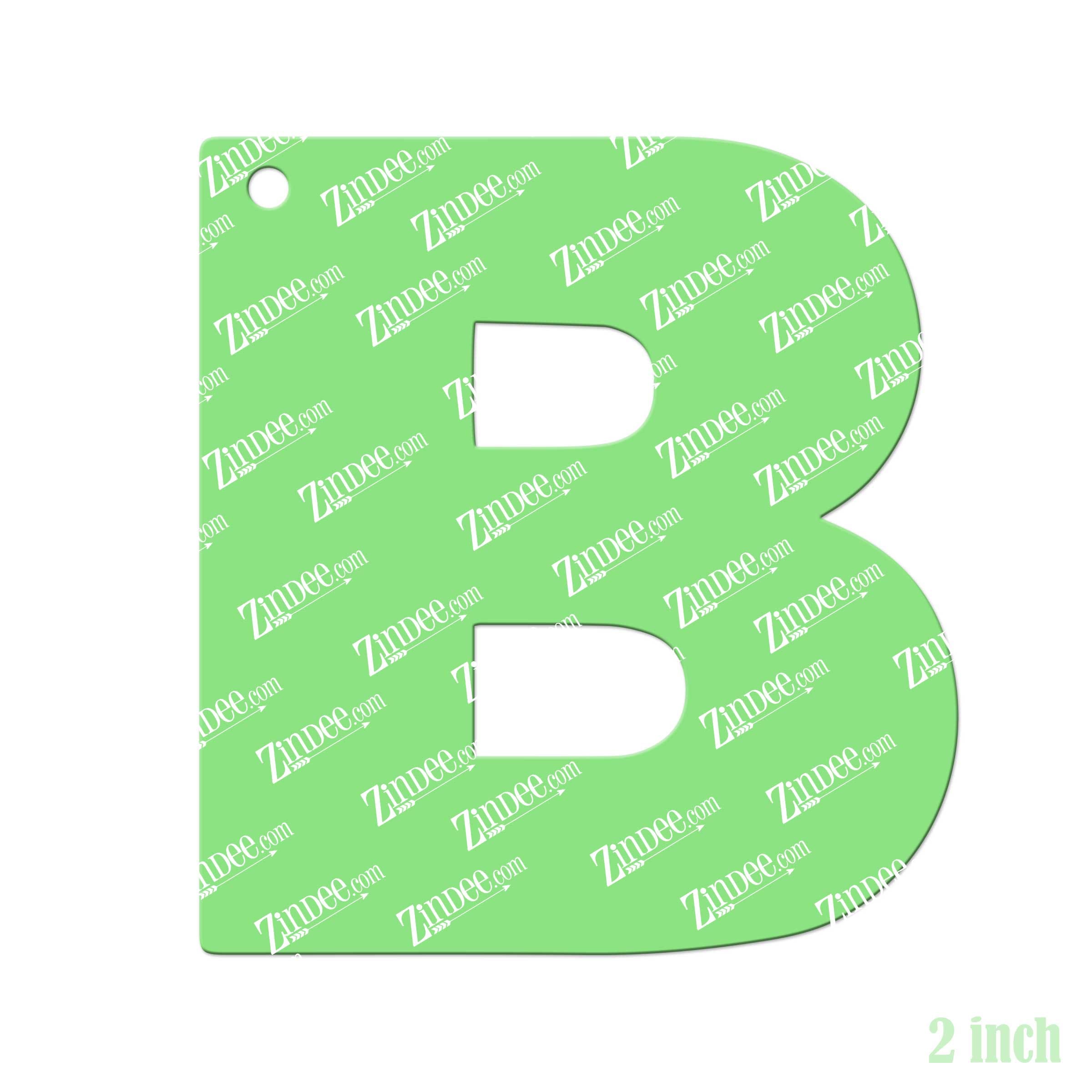 Alternative view of Letter B Acrylic Blank- Sticker- UV DTF (2 inch)