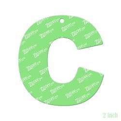 Alternative view of Letter C – Acrylic Keychain Blank (2") | Optional Sticker or UV DTF
