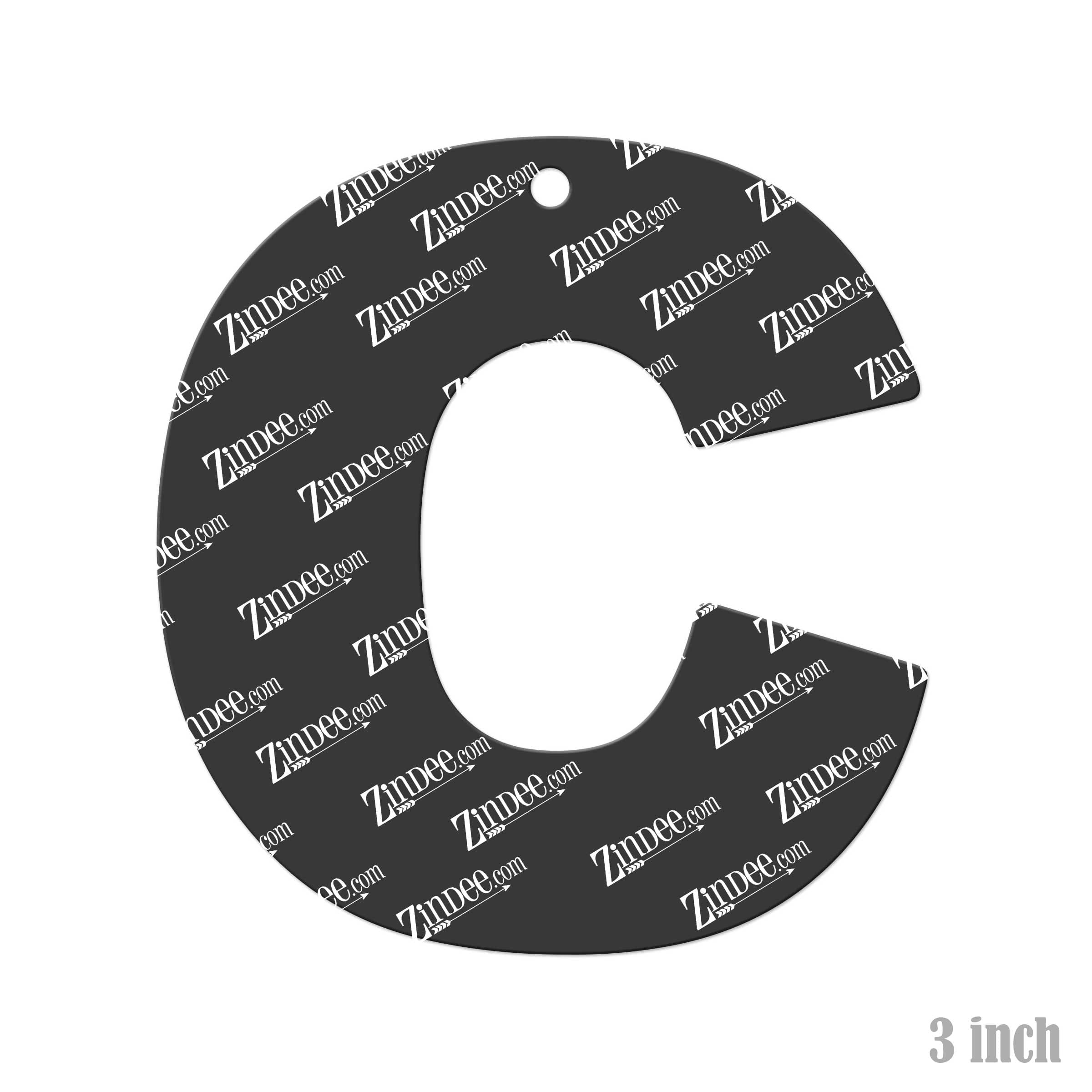 Letter C Acrylic Blank- Sticker- UV DTF (3 inch) - Image 2