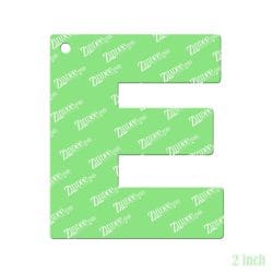 Alternative view of Letter E – Acrylic Keychain Blank (2") | Optional Sticker or UV DTF