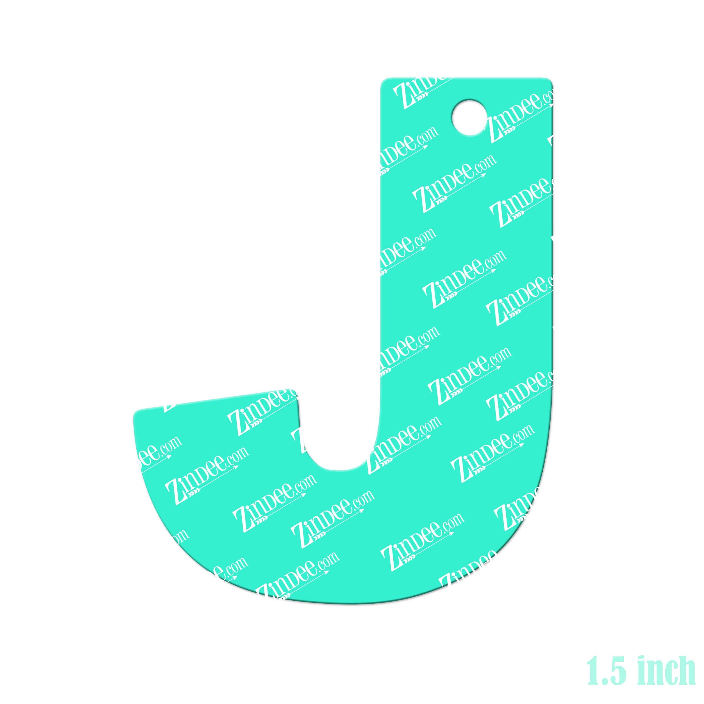 Letter J Acrylic Blank- Sticker- UV DTF (1.5 inch) - Image 2
