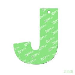 Alternative view of Letter J – Acrylic Keychain Blank (2") | Optional Sticker or UV DTF