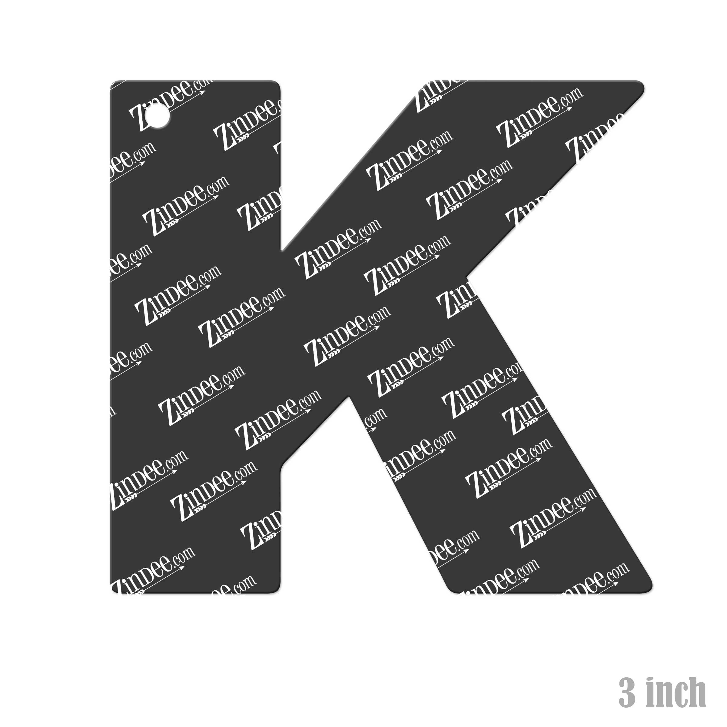 Letter K Acrylic Blank- Sticker- UV DTF (3 inch) - Image 2