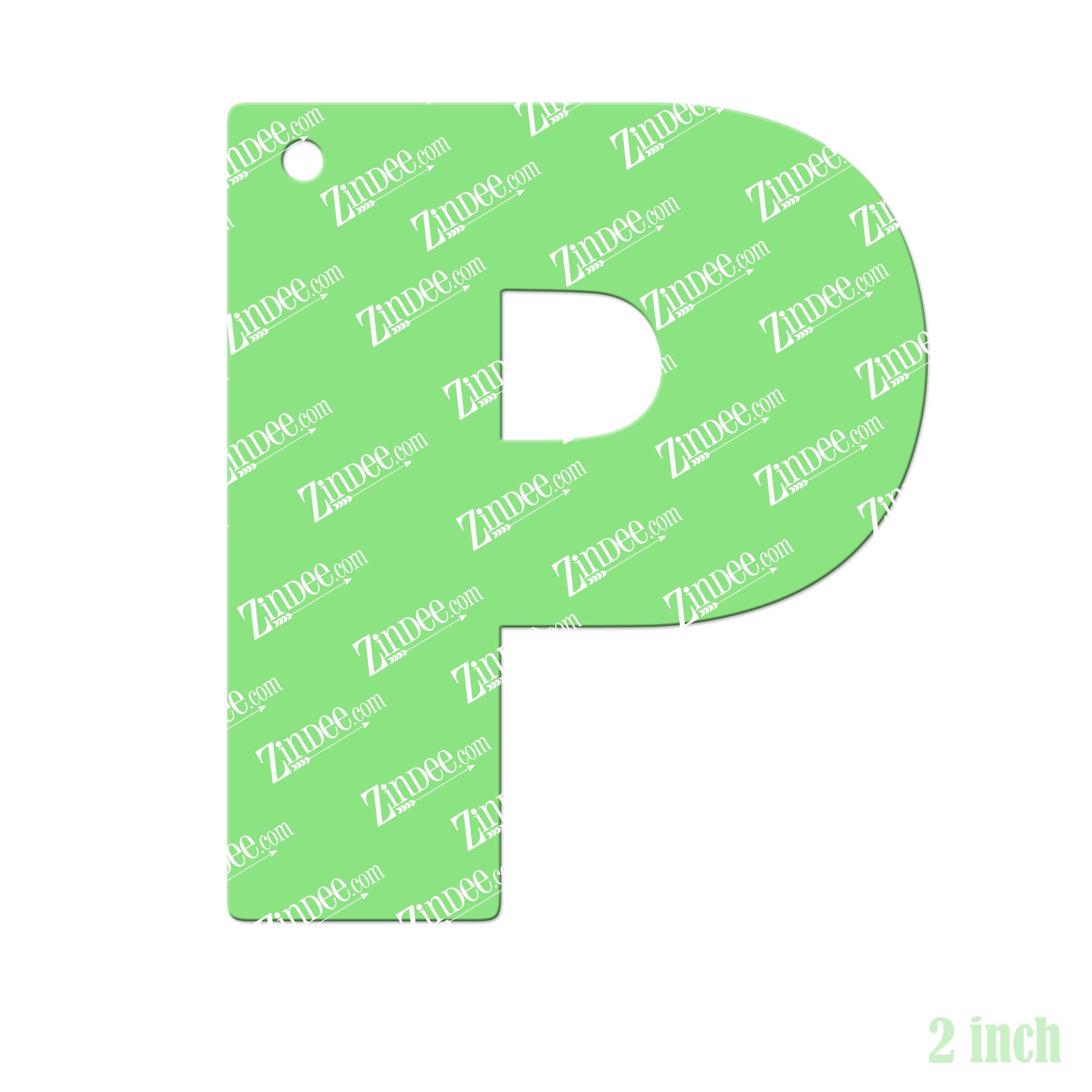 Alternative view of Letter P Acrylic Blank- Sticker- UV DTF (2 inch)