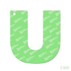 Alternative view of Letter U – Acrylic Keychain Blank (2") | Optional Sticker or UV DTF