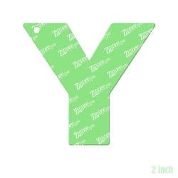 Alternative view of Letter Y – Acrylic Keychain Blank (2") | Optional Sticker or UV DTF