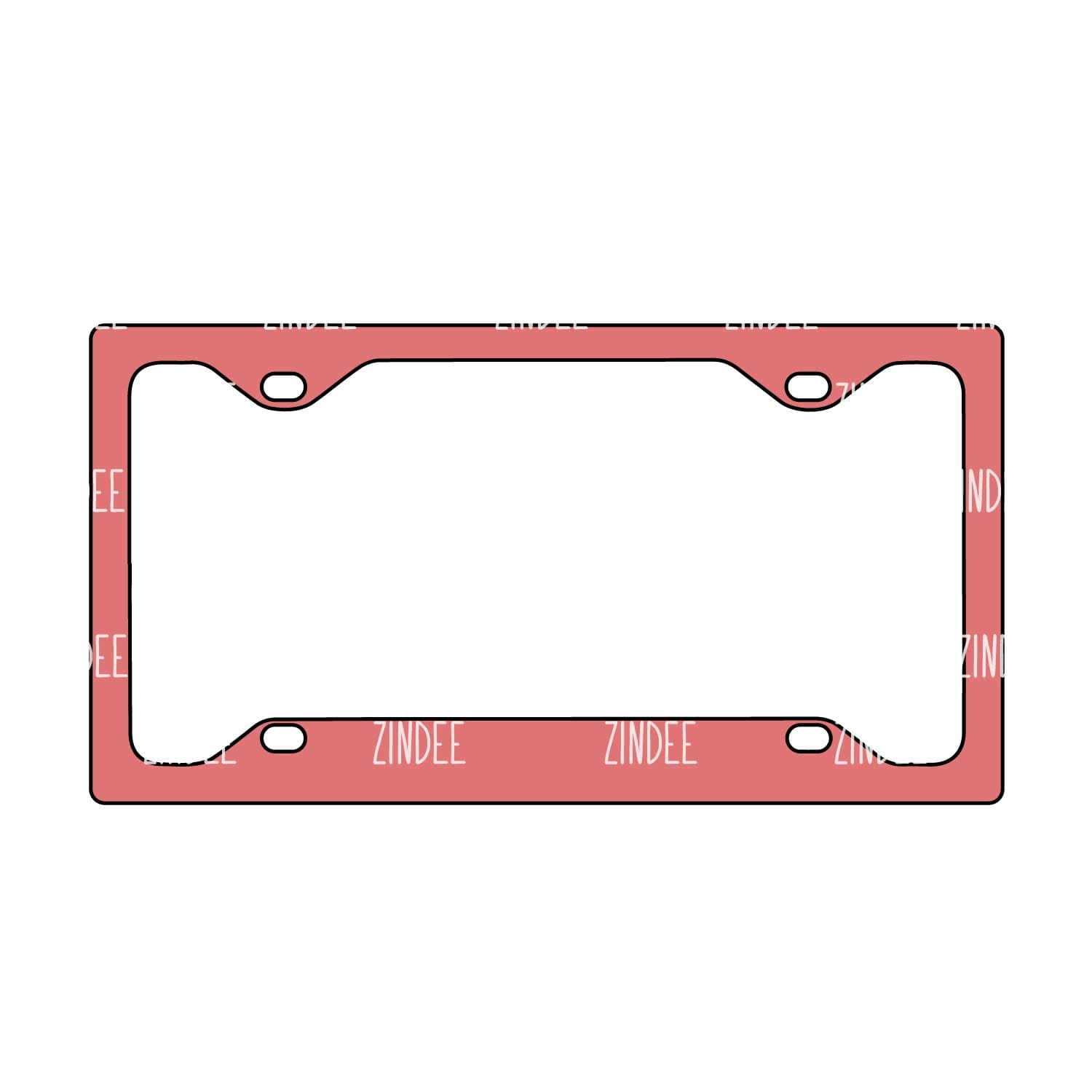 Alternative view of License Plate Frame 12.5X6.5 inch acrylic blank