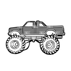 Alternative view of Lifted Truck acrylic blank (3 inch)