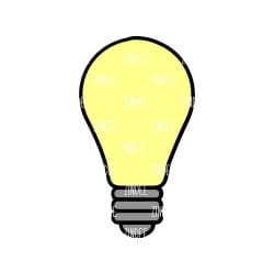 Light Bulb – Acrylic Badge Reel Blank (2") No Hole | Optional Sticker or UV DTF
