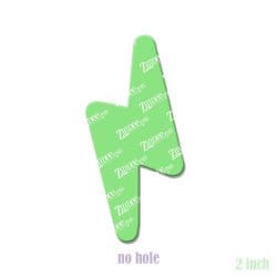 Alternative view of Lightning Bolt – Acrylic Badge Reel Blank (2") No Hole | Optional Sticker or UV DTF