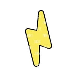 Lightning Bolt Acrylic Blank- Sticker- UV DTF (1.5 inch)