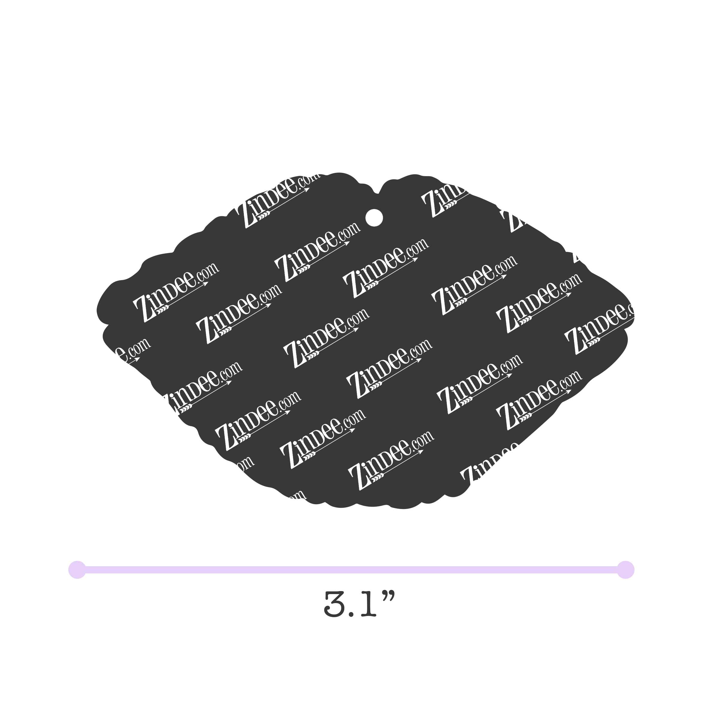 Alternative view of Lips Acrylic Blank- Sticker- UV DTF (3 inch)