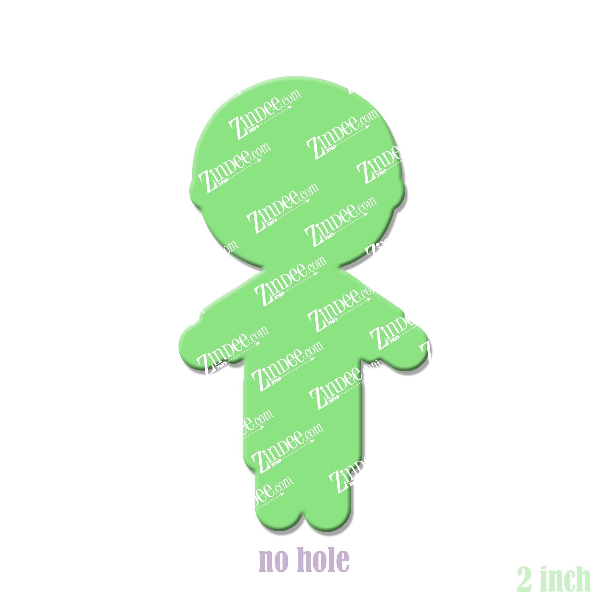 Little Boy acrylic blank (2 inch) NO HOLE (10 PIECE MINIMUM)