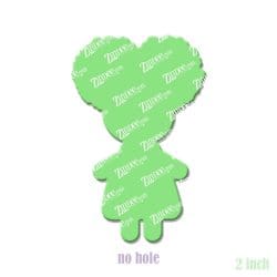 Alternative view of Little Puff Girl – Acrylic Badge Reel Blank (2") No Hole | Optional Sticker or UV DTF