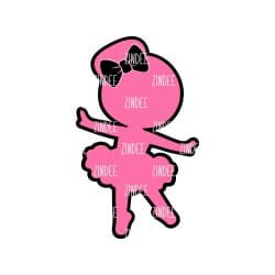Little Ballerina – Acrylic Badge Reel Blank (2") No Hole | Optional Sticker or UV DTF