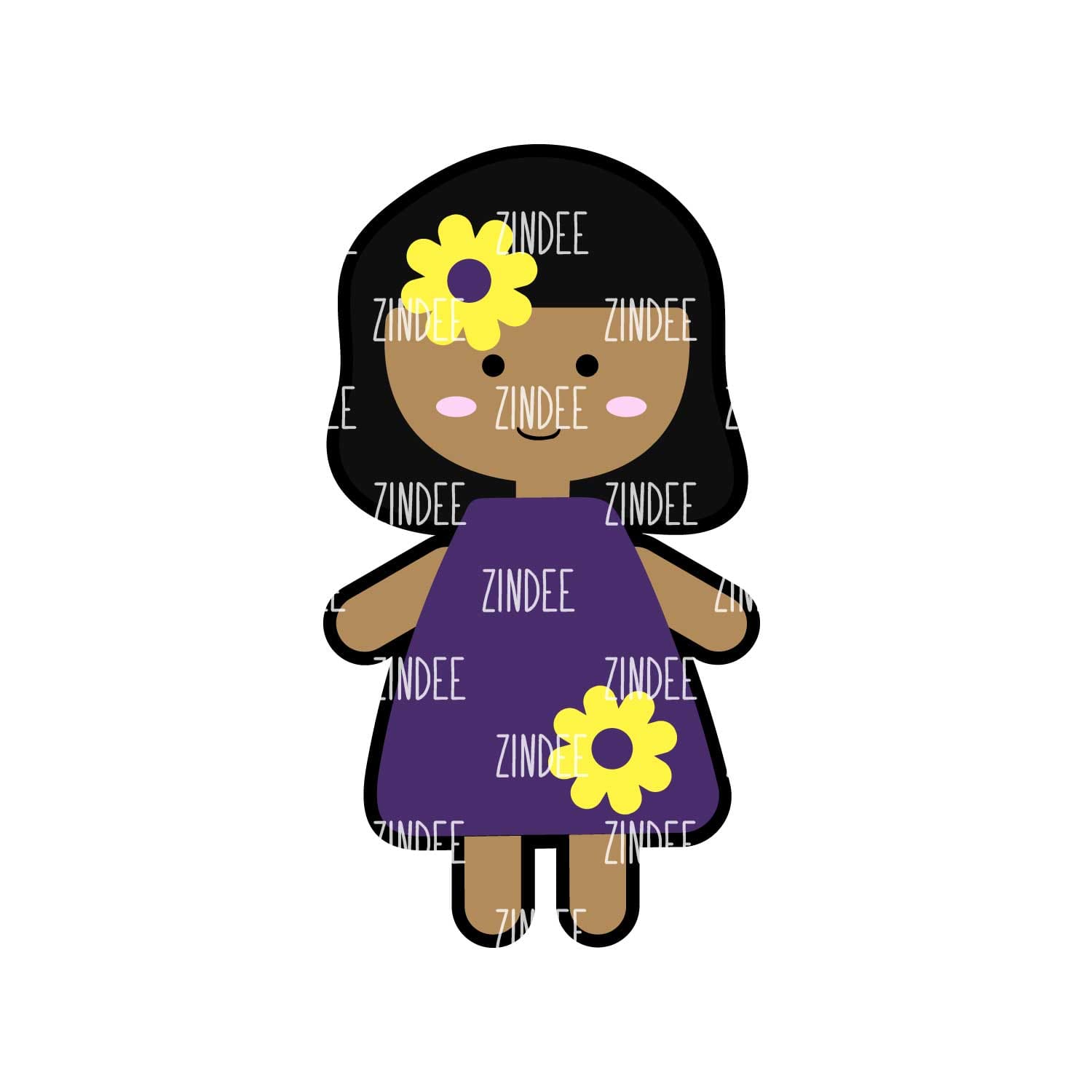 Little Girl acrylic blank (1.5 inch) - Image 2