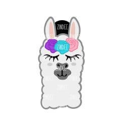 Llama Head Acrylic Blank- Sticker- UV DTF (1.5 inch)