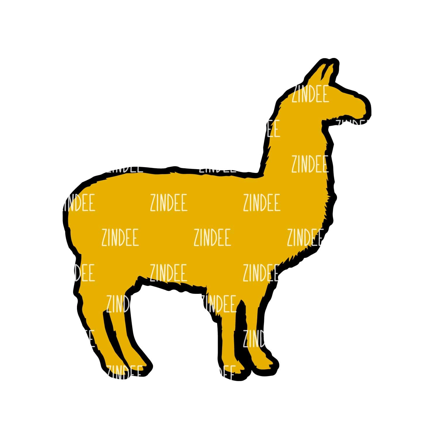 Alternative view of Llama acrylic blank (3 inch)