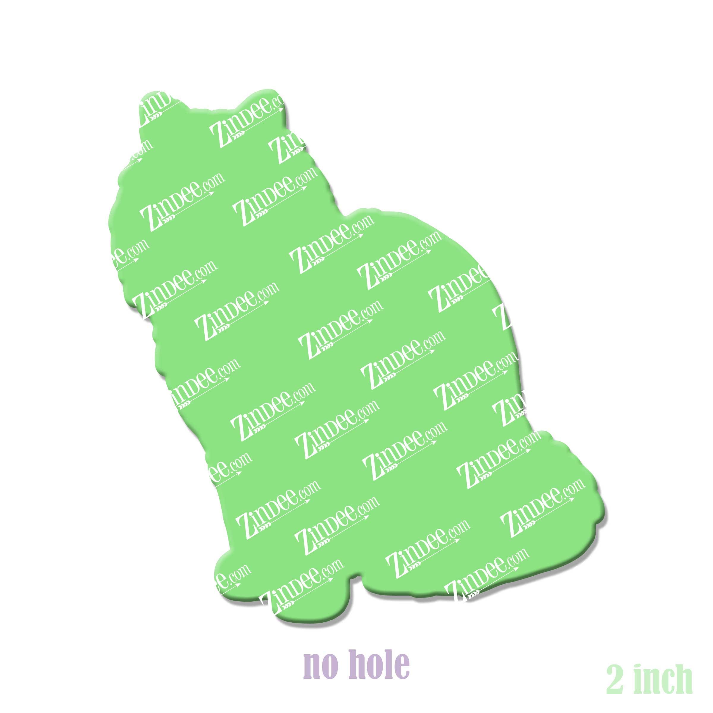 Long Haired Cat acrylic blank (2 inch) NO HOLE