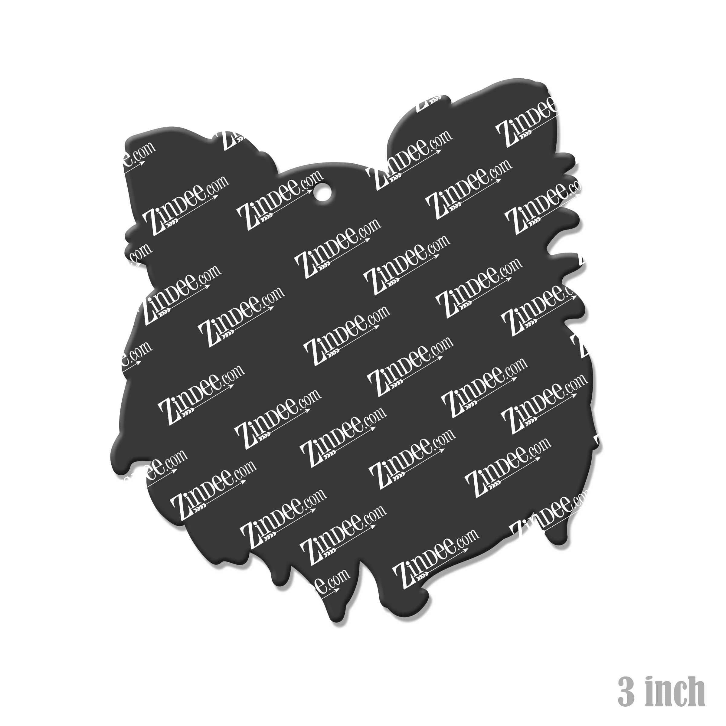 Long Haired Chihuahua Head acrylic blank (3 inch)