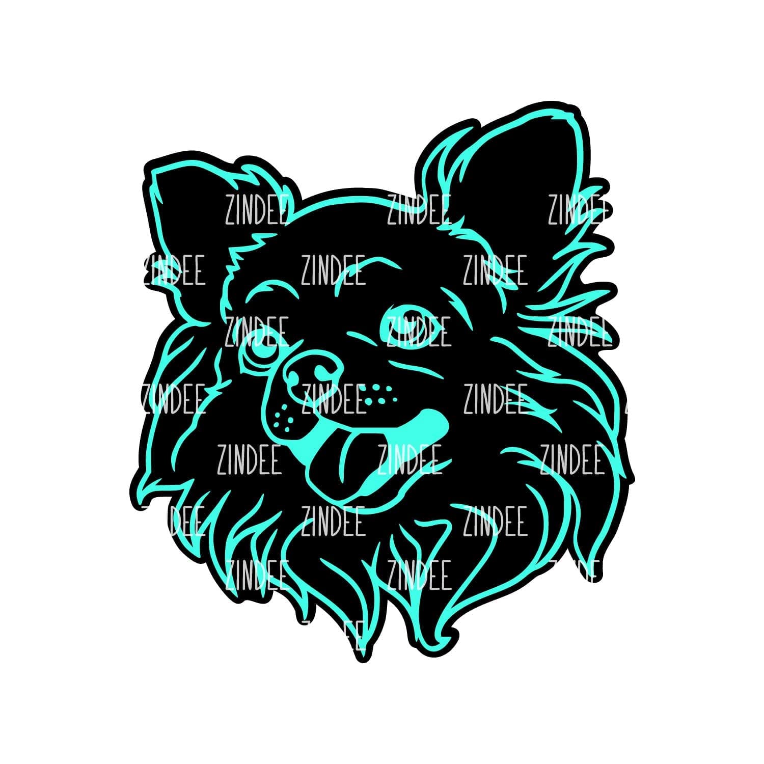 Long Haired Chihuahua Head acrylic blank (3 inch) - Image 2