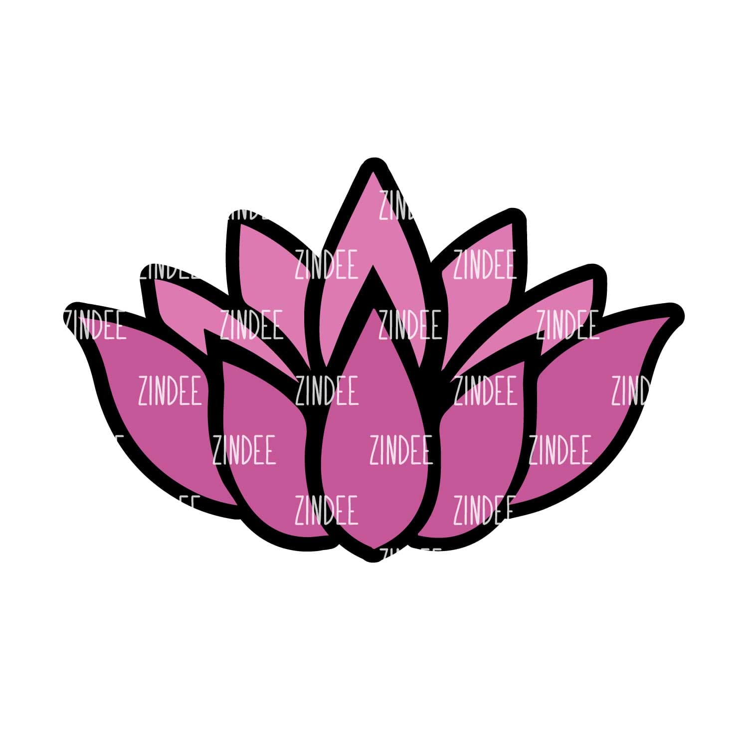 Lotus Flower Acrylic Blank- Sticker- UV DTF (3 inch)