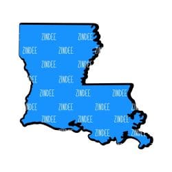 Louisiana – Acrylic Badge Reel Blank (2") No Hole | Optional Sticker or UV DTF