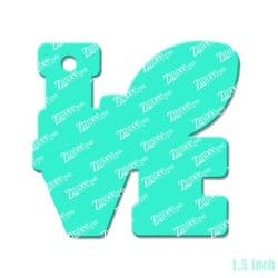 Alternative view of Love Football Acrylic Blank- Sticker- UV DTF (1.5 inch)