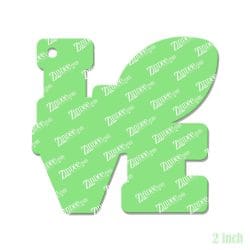 Alternative view of Love Football – Acrylic Keychain Blank (2") | Optional Sticker or UV DTF