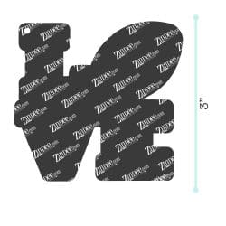 Alternative view of Love Football – Acrylic Keychain Blank (3") | Optional Sticker or UV DTF