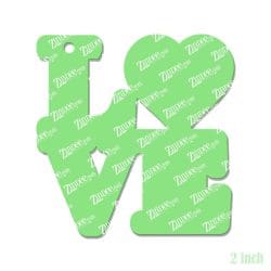 Alternative view of Love Heart – Acrylic Keychain Blank (2") | Optional Sticker or UV DTF