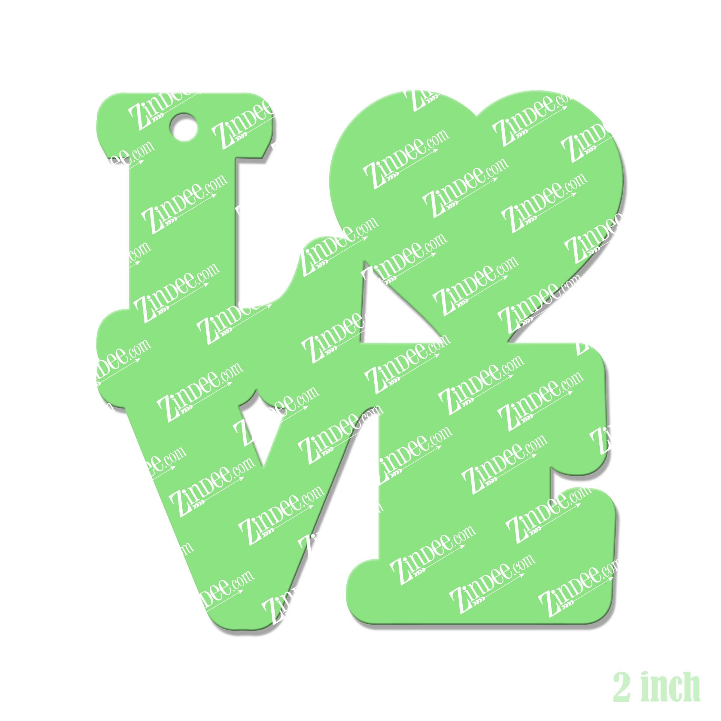 Alternative view of Love Heart Acrylic Blank- Sticker- UV DTF (2 inch)