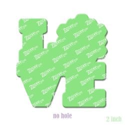 Alternative view of Love Honeycomb – Acrylic Badge Reel Blank (2") No Hole | Optional Sticker or UV DTF