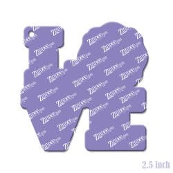 Alternative view of Love Maltese Acrylic Blank- Sticker- UV DTF (2.5 inch)