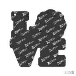 Alternative view of Love Maltese – Acrylic Keychain Blank (3") | Optional Sticker or UV DTF
