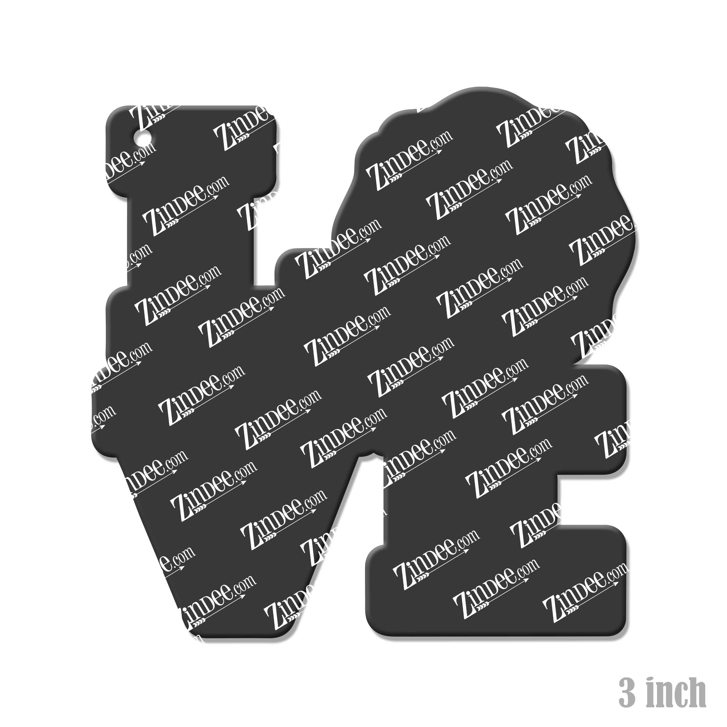 Alternative view of Love Maltese Acrylic Blank- Sticker- UV DTF (3 inch)