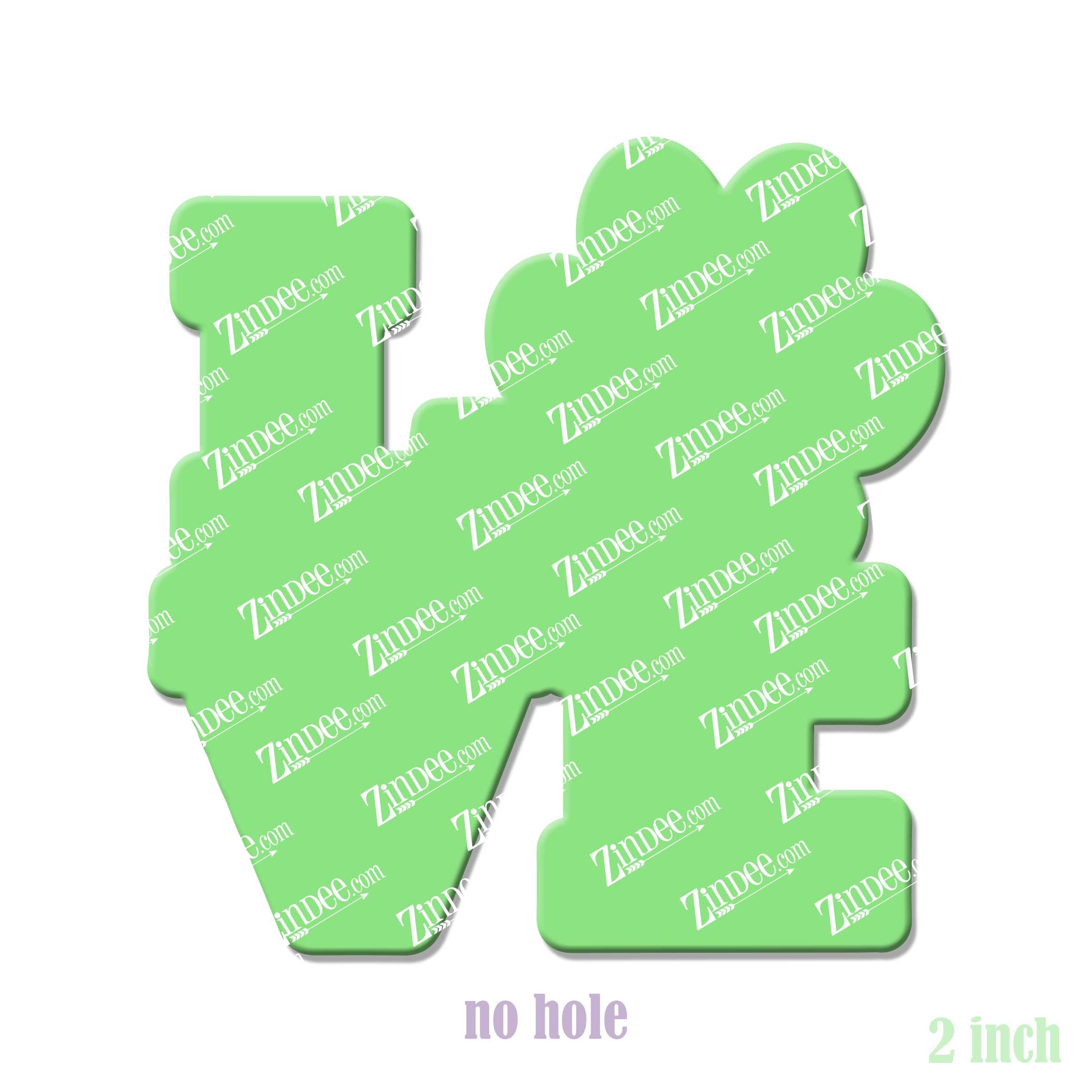 Alternative view of Love Paw Print Acrylic Blank- Sticker- UV DTF (2 inch) NO HOLE