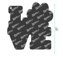 Alternative view of Love Paw Print – Acrylic Keychain Blank (3") | Optional Sticker or UV DTF