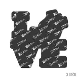Alternative view of Love police – Acrylic Keychain Blank (3") | Optional Sticker or UV DTF