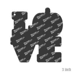 Alternative view of Love Pumpkin Acrylic Blank- Sticker- UV DTF (3 inch)
