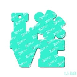 Alternative view of Love Puzzle Piece Acrylic Blank- Sticker- UV DTF (1.5 inch)