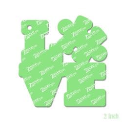 Alternative view of Love Puzzle Piece – Acrylic Keychain Blank (2") | Optional Sticker or UV DTF