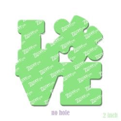Alternative view of Love Puzzle Piece – Acrylic Badge Reel Blank (2") No Hole | Optional Sticker or UV DTF