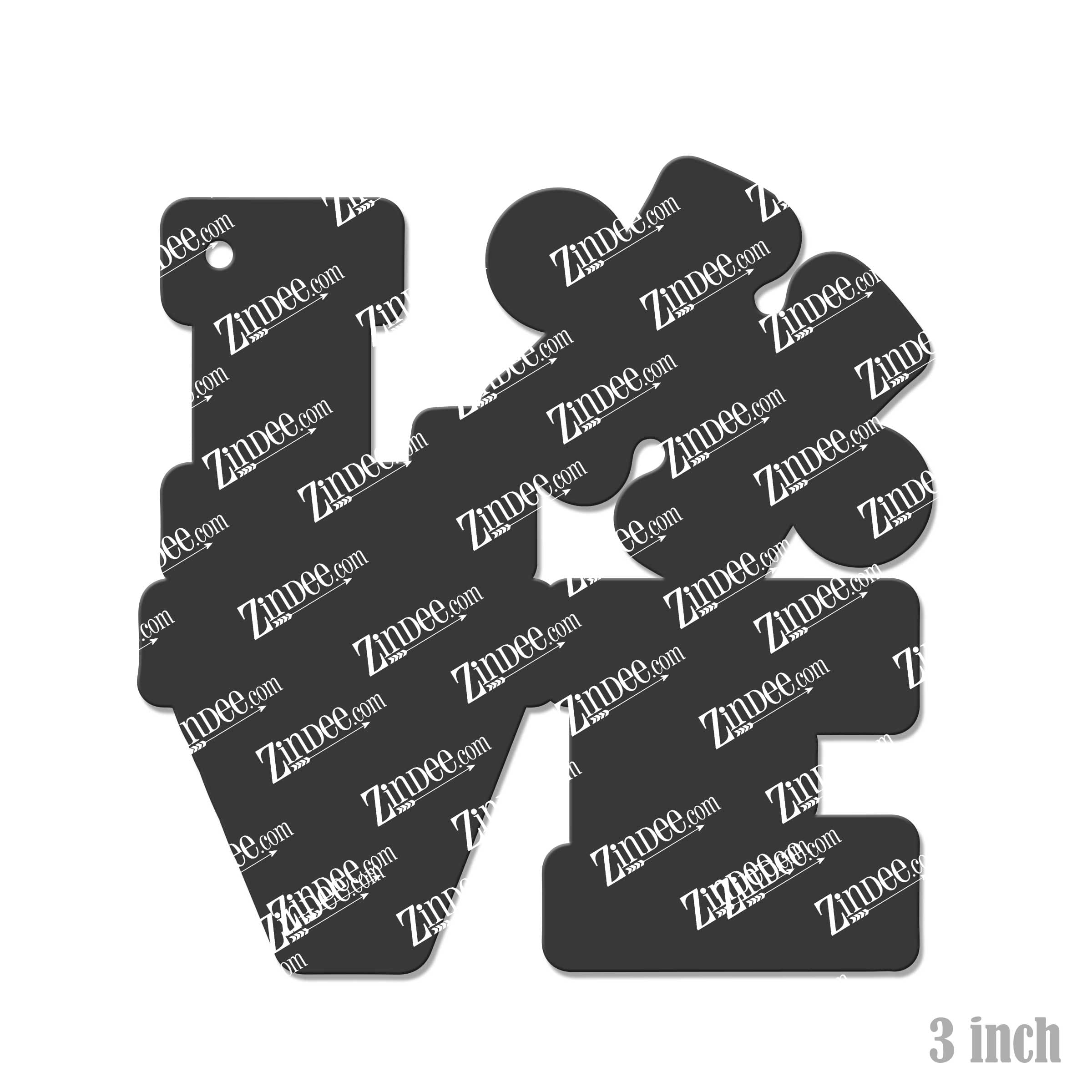 Alternative view of Love Puzzle Piece Acrylic Blank- Sticker- UV DTF (3 inch)