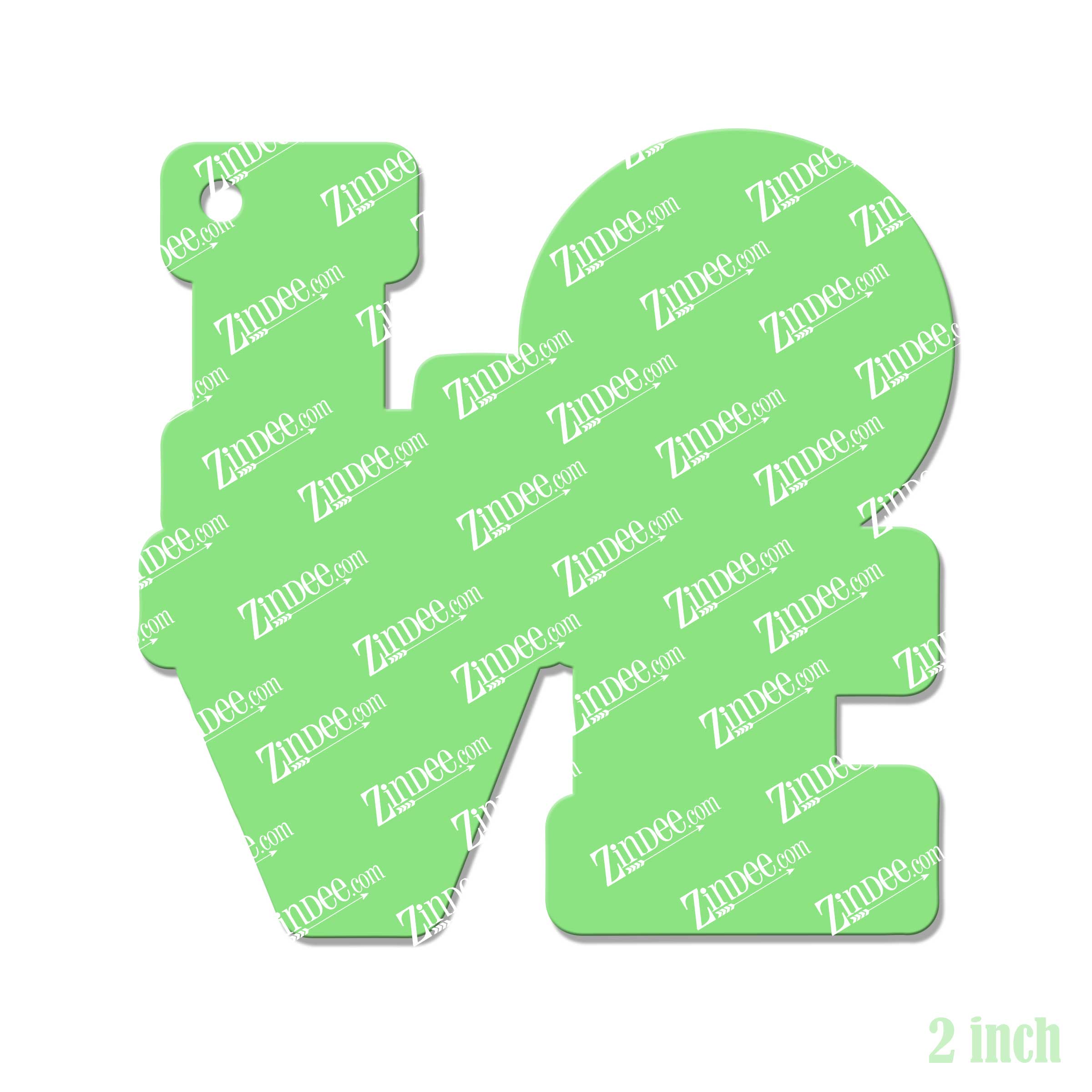 Alternative view of Love Sports Ball Acrylic Blank- Sticker- UV DTF (2 inch)