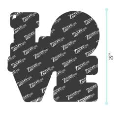 Alternative view of Love Sports Ball – Acrylic Keychain Blank (3") | Optional Sticker or UV DTF