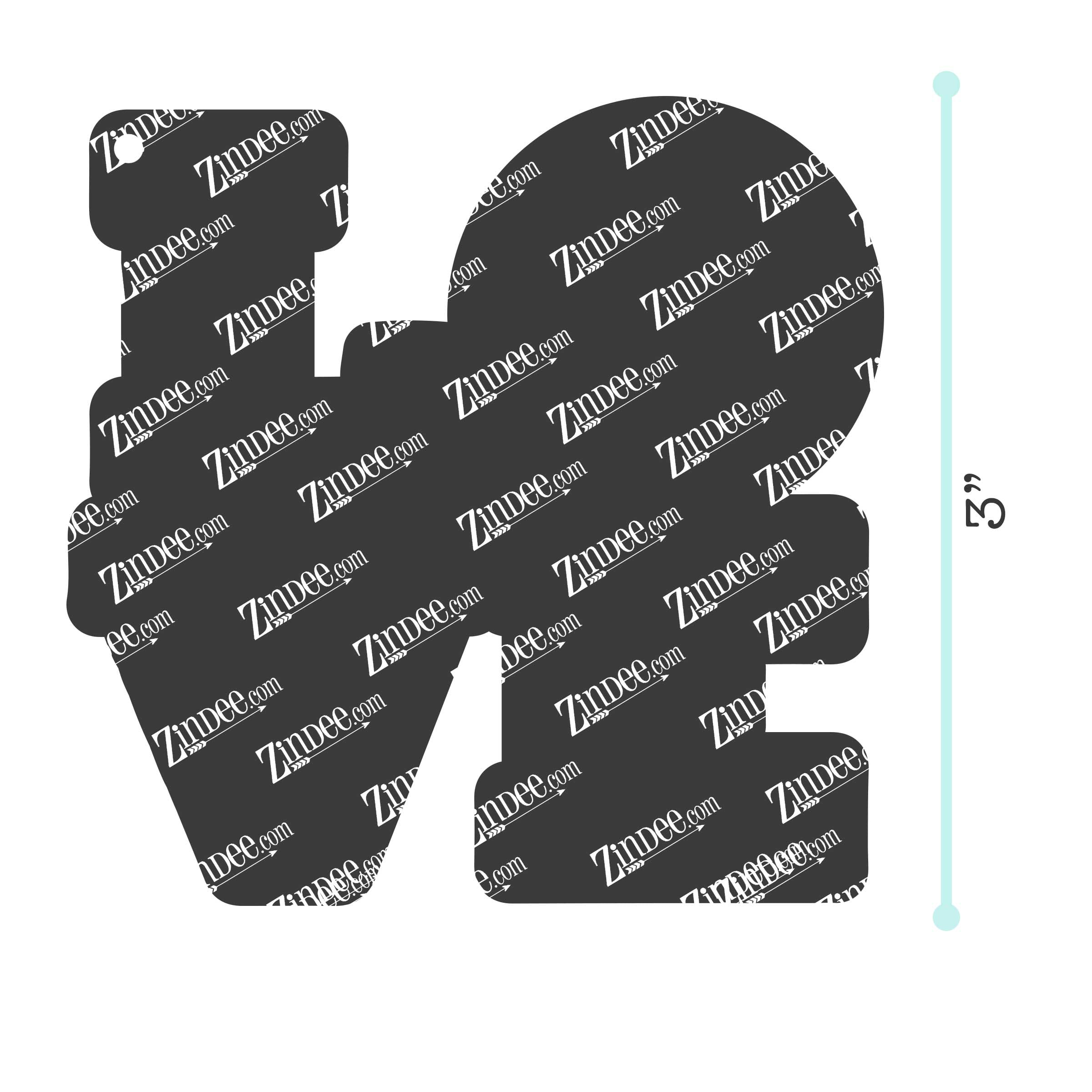 Alternative view of Love Sports Ball Acrylic Blank- Sticker- UV DTF (3 inch)