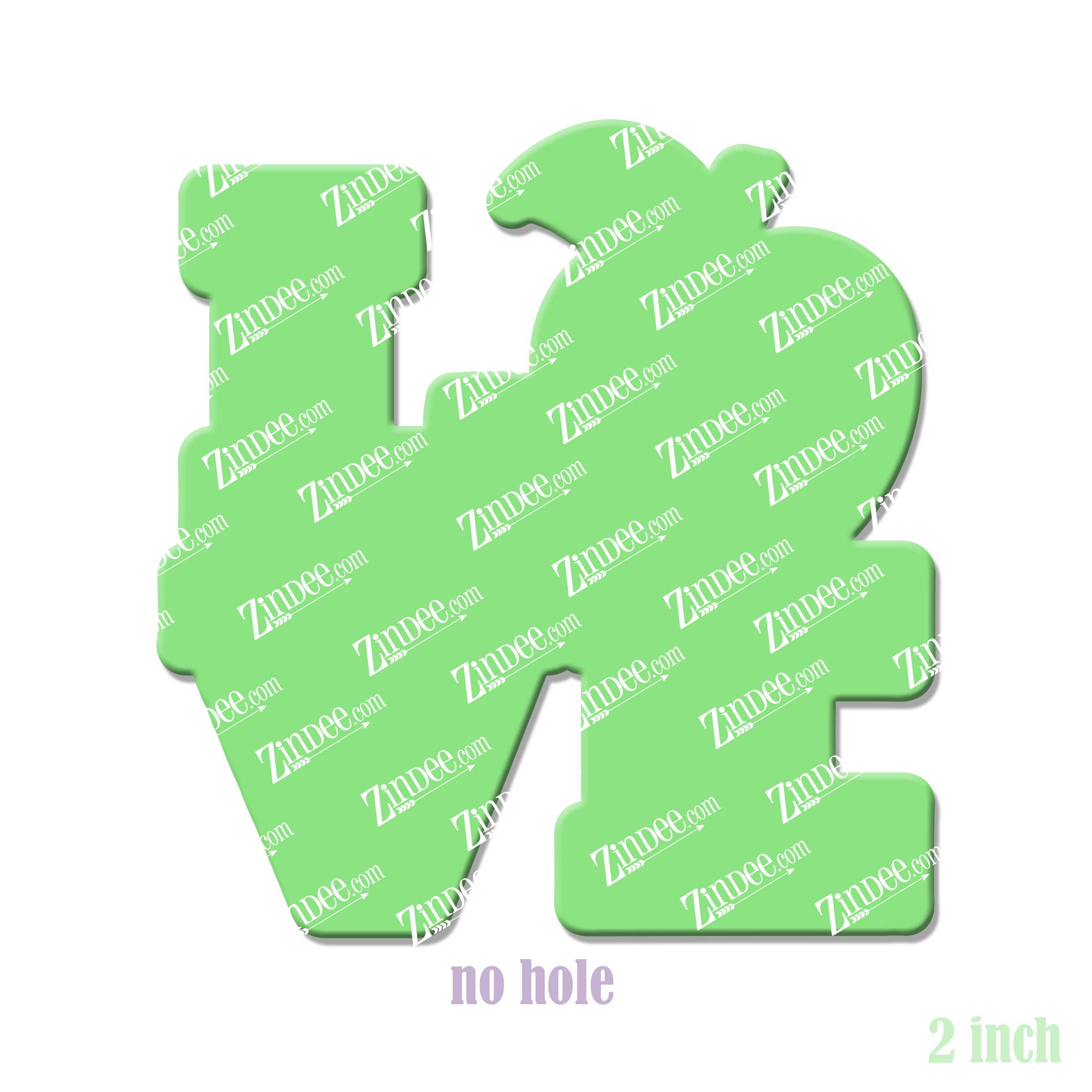 Alternative view of Love Teacher Acrylic Blank- Sticker- UV DTF (2 inch) NO HOLE