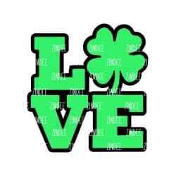 Love Clover Acrylic Blank- Sticker- UV DTF (2.5 inch)