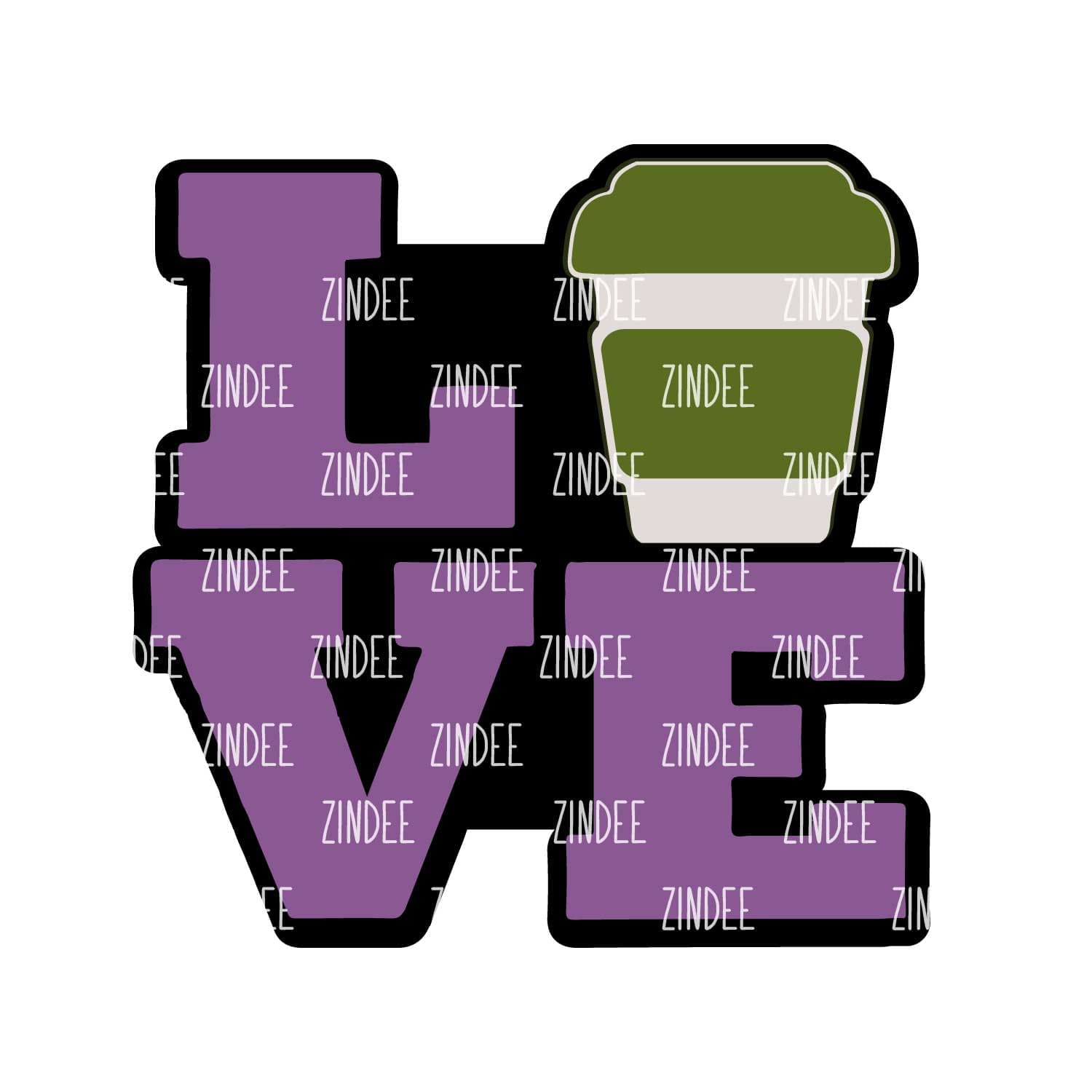 Love Coffee Acrylic Blank- Sticker- UV DTF (3 inch)